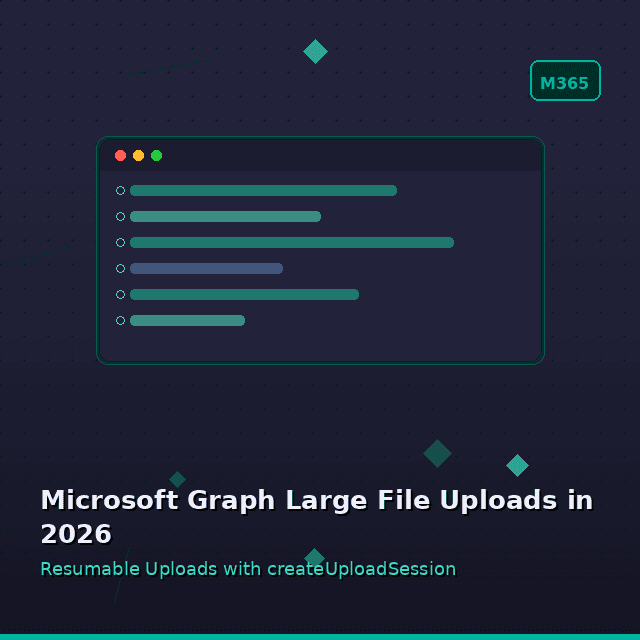 Microsoft Graph Large File Uploads in 2026: Resumable Uploads with createUploadSession