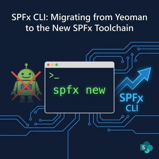SPFx CLI: Migrate from Yeoman & Gulp to the New Toolchain (2026)